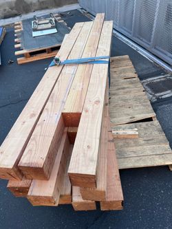12 Heavy Duty Wood Timbers – 5-1/4” x 5-1/4” x 8’