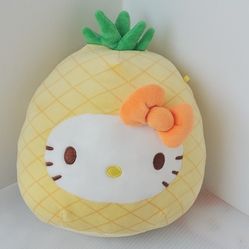Squishmallow 8” Sanrio Hello Kitty Pineapple Costume Orange Bow Food KELLYTOY

