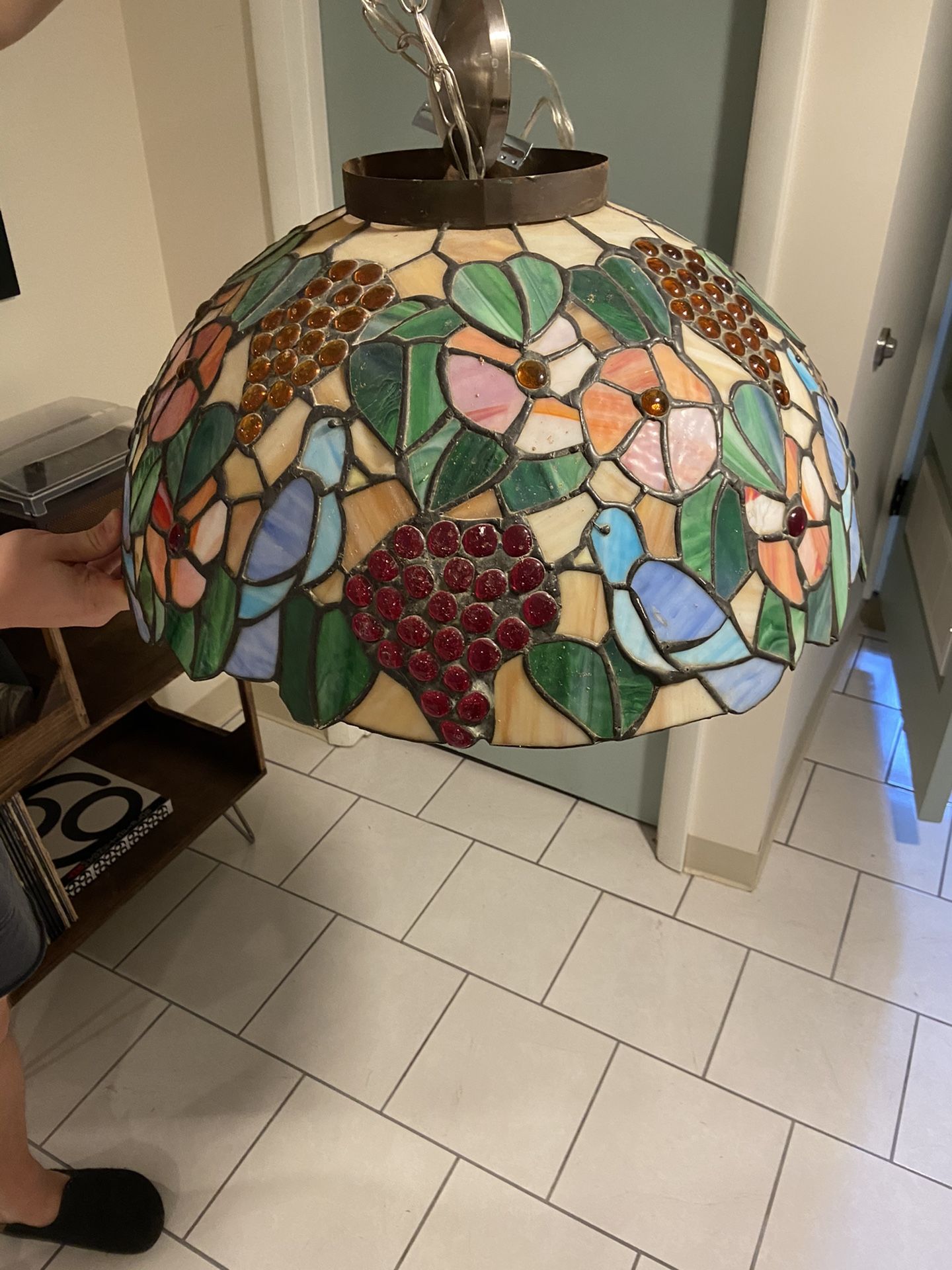 Antique Stained Glass Pendant Lamp Chandelier