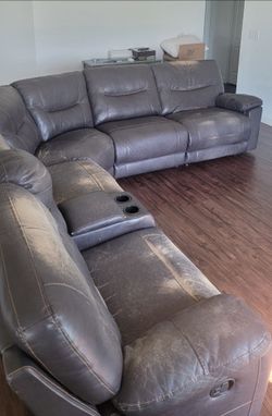 Recliner Sofa Set, 6 Seat Sectional