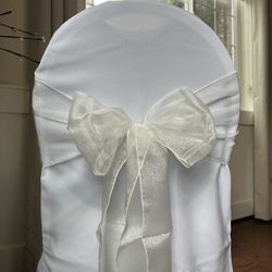 150 Ivory Chair Sashes For Wedding Party 