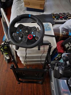 Logitech G29 ps4 ps5 pc simulator wheels plus pedals, shifter, and stand (foldable)