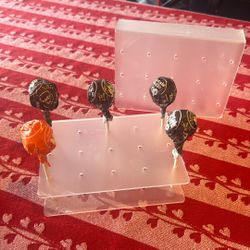 2-Clear Acrylic Lollipop Holder 15 Hole Wedding Birthday Cake Decor Display