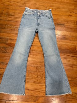 H & M Girls Light Wash  Flare Jeans
