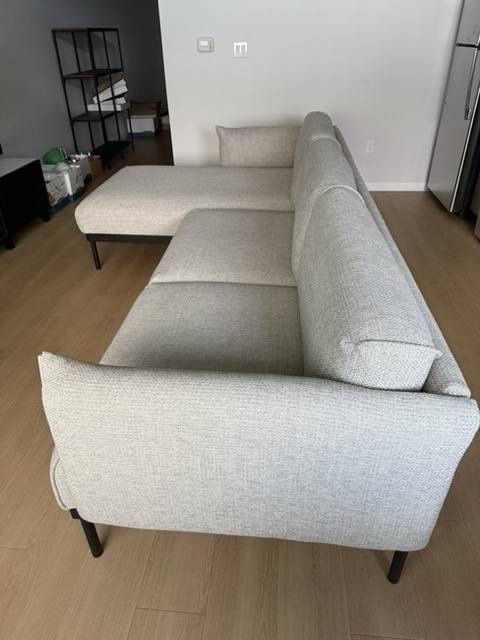 Sectional Sofa with Chaise - 1 year old- In pristine condition