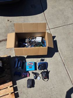 Mixed Electronics Lot – Cables, Controllers, Roku, Router, Camera, Binocular,