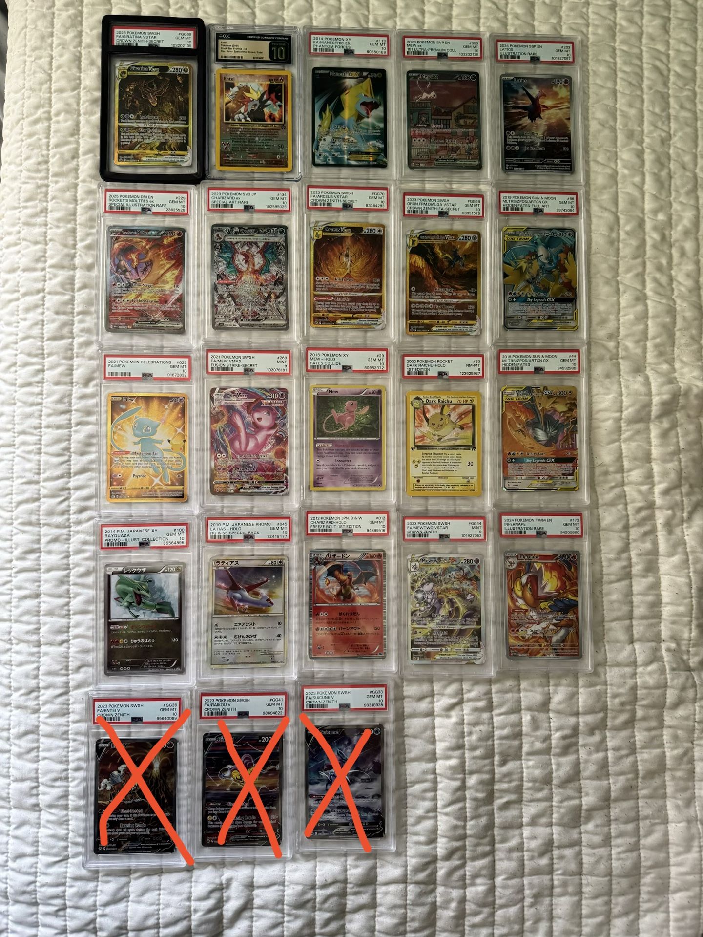 Pokemon PSA10/9 Slabs