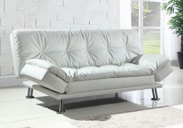 Contemporary White Sofa Bed and Futon