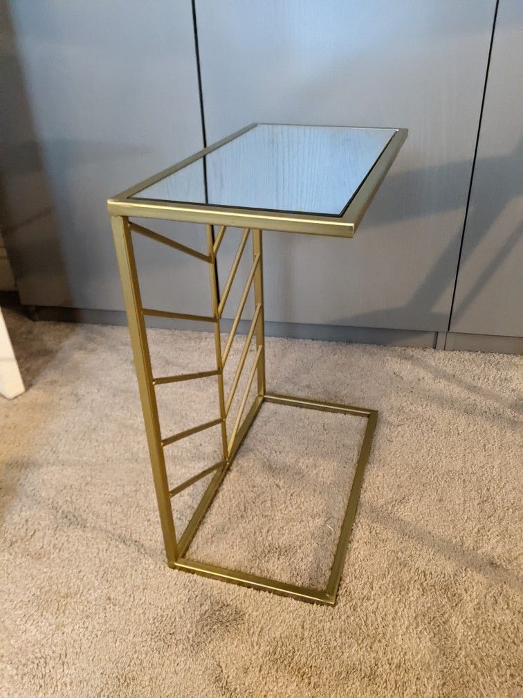 Gold And Mirror C Table