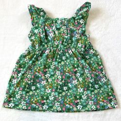 Carter’s Green Flower Dress. Toddler Size 18mo. 