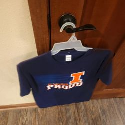 Hanes University Of Illinois Proud Tshirt New With Defects, See Description 