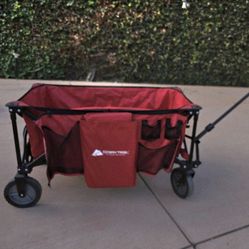 Red foldable wagon