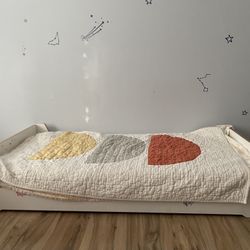 White Toddler Floor Bed 