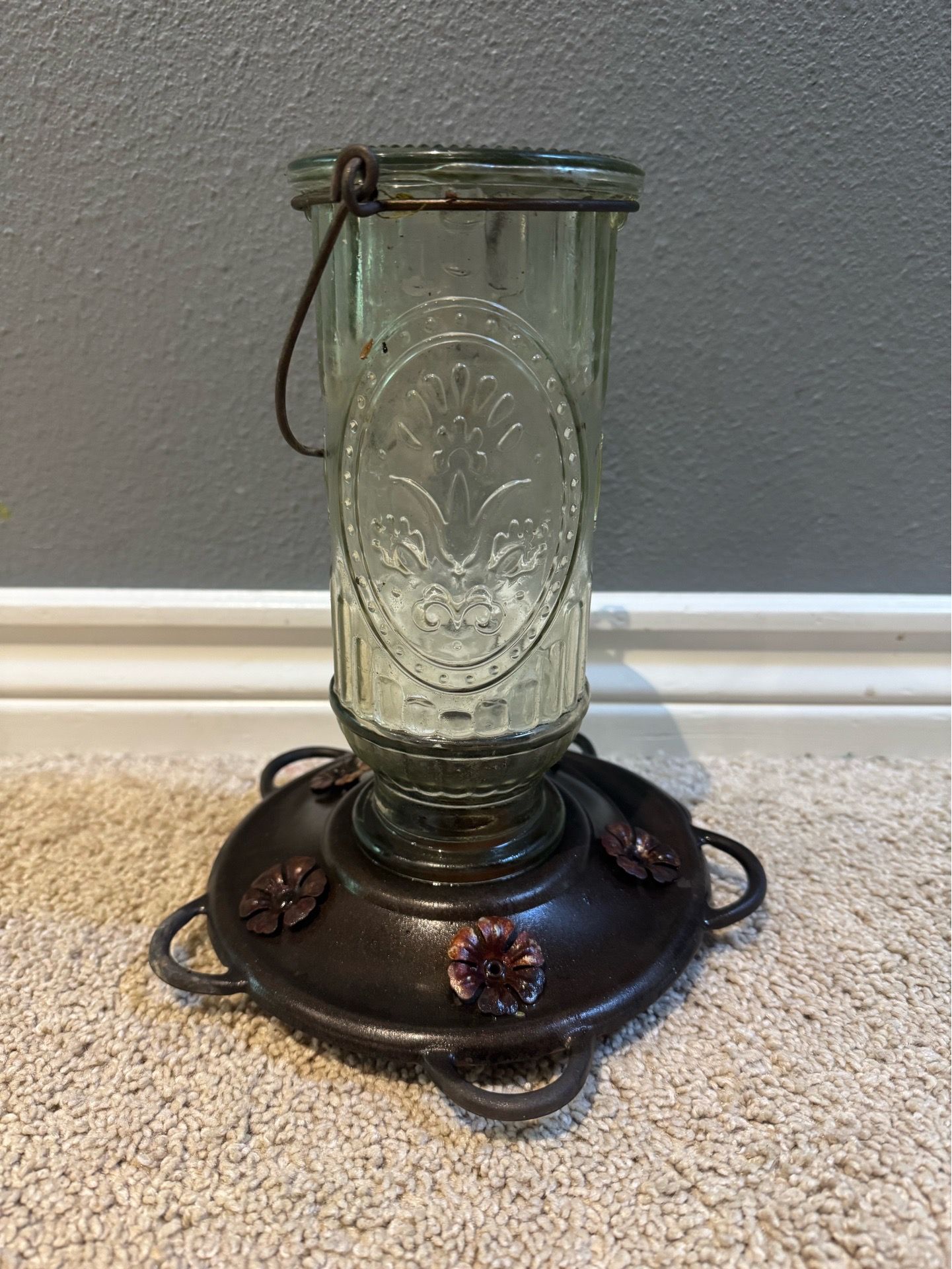 Decorative Glass Bird Feeder
