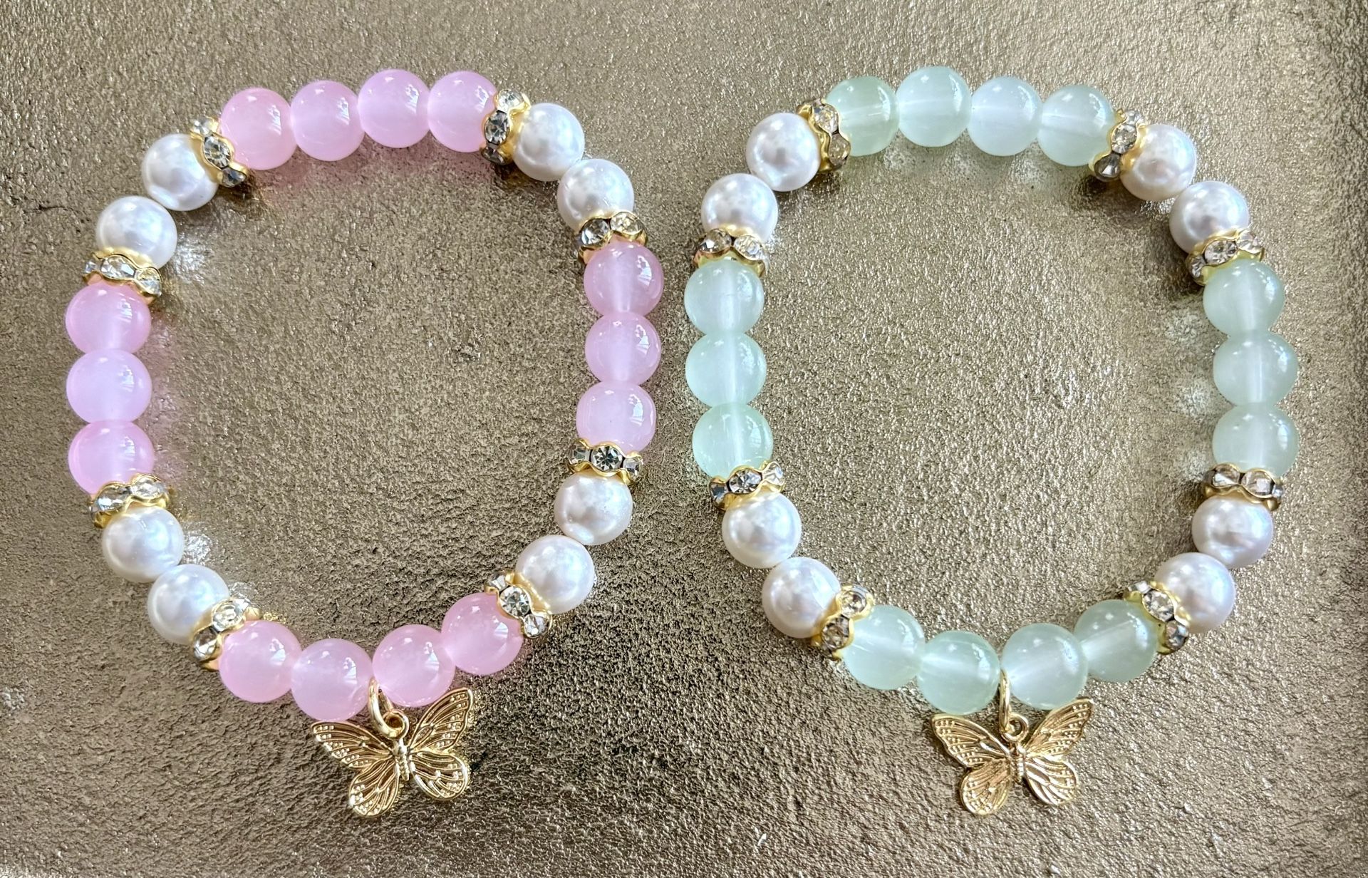 pearl butterfly bracelet ๐ฆ