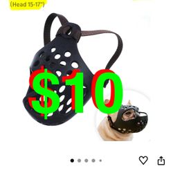 Short Snout Dog Muzzle- Adjustable Soft Silicone Flat Faced Muzzle Bulldog Muzzle Breathable Dog Mask for Biting Chewing Training Licking and Grooming