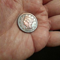 1846 Large Cent Coin, Vintage And Very Collectible