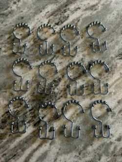 Shower curtain hooks