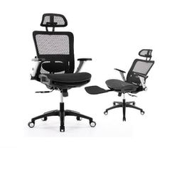 Ergonomic Mesh Adjustable Tilt Office Chair with Footrest