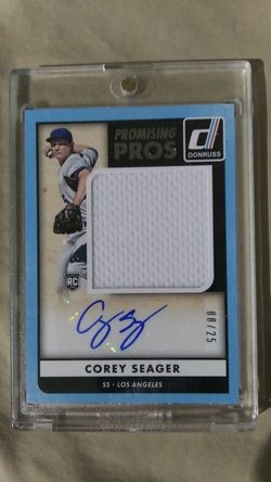 Corey Seager auto/ relic card