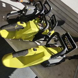 Ryobi chainsaws.