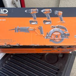 RIDGID 18v 5-TOOL COMBO  KIT 