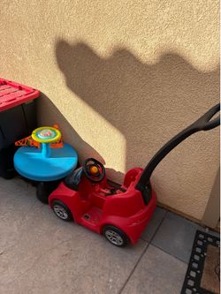 Kids push car and toy