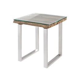 AMALFI SIDE END WOOD TABLE