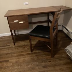 Mid Century Desk With Chair