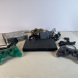 Sony PlayStation 2 (PS2) Slim Lot With 3 Games And 2 Controllers