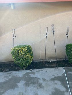 Back/front yard candle/light holders
