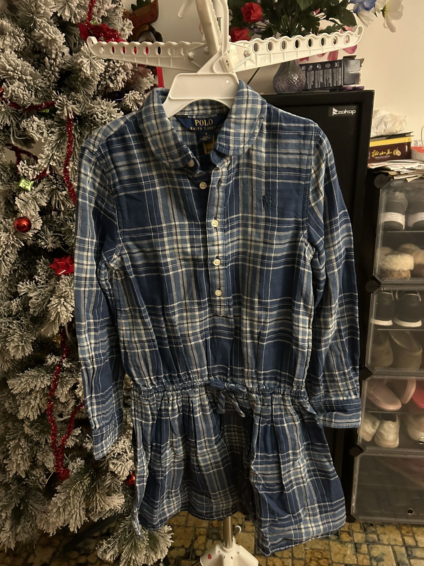 Polo Ralph Lauren Girls Shirt Dress Size6 NWT