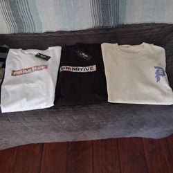 3-XXL.  New Primitive Tee's