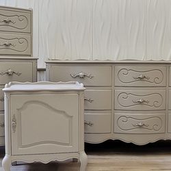Vintage Elegant Romweber French Provincial In A Custom French Linen Color