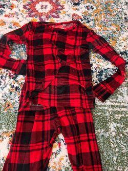 Kids Red Buffalo Plaid Pajama Set