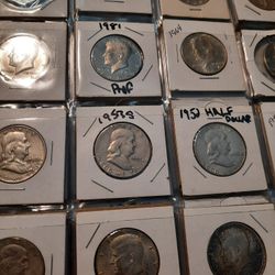 ☆16 half dollars Silver☆$ Make an offer$