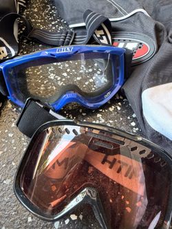 BILT and Smith dirtbike goggles and gloves