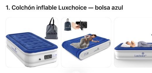Size Twin Inflatable Air Mattress with Carry Bag