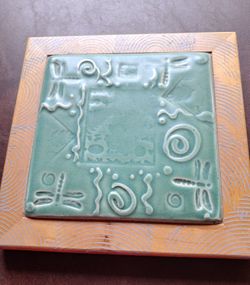 Ceramic tile trivet or wall Art