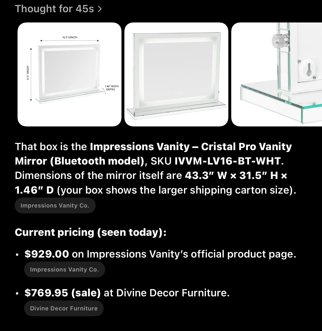 Impressions Vanity