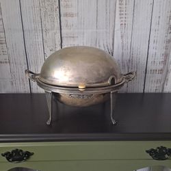 Walker & Hall Sheffield Silver Plated Roll Top Serving Dish 