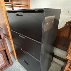 Black 4-Drawer Filing Cabinet – Sturdy & Functional 