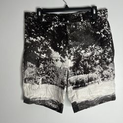 Polo Ralph Lauren Golf Links Fit Scenic Print Shorts Mens 32 Black Grey White