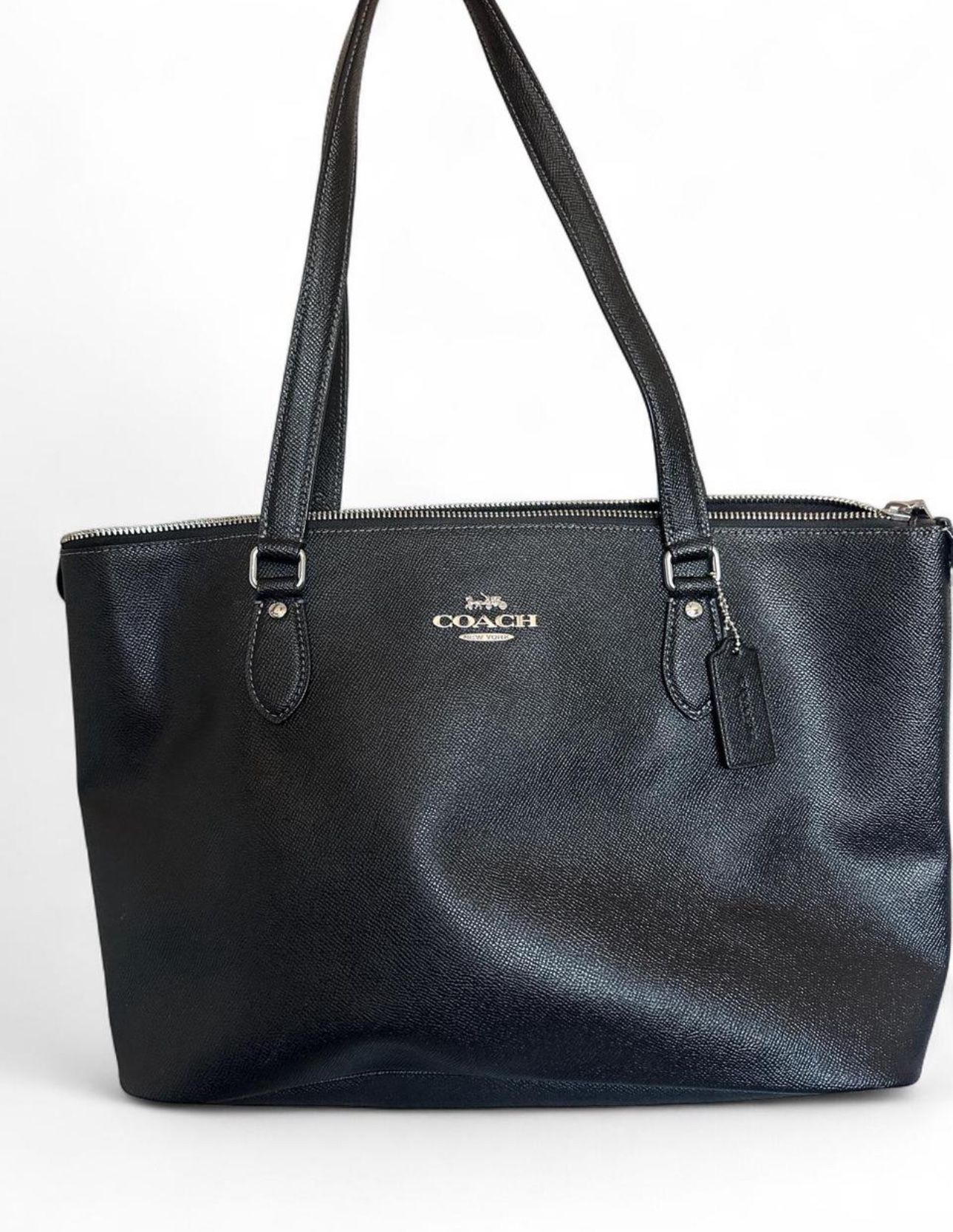 Coach Black leather tote