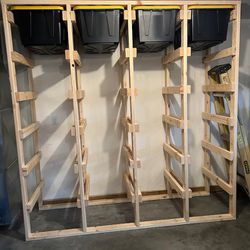 Garage Tote Shelf Rack Organizer 