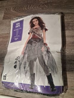 NEW Prom Corpse Zombie Girl Dress Set Halloween Child Costume Size 8-10