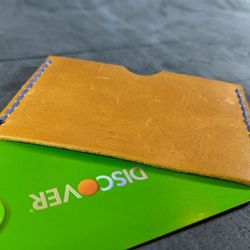 Tan Leather Front Pocket Wallet / Minimalist