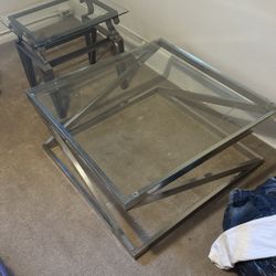 2 Glass Tables 