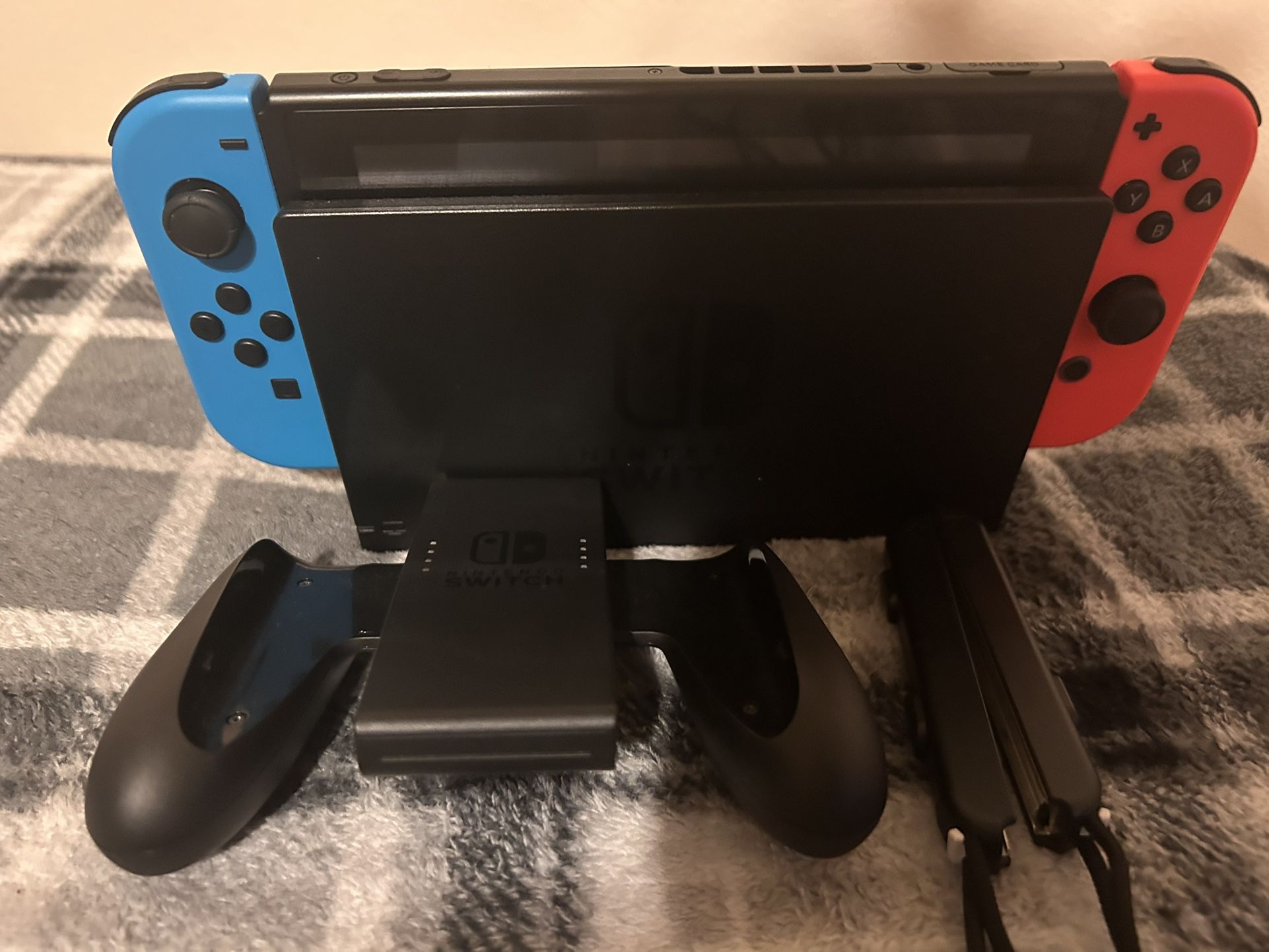 Nintendo Switch With Accessories And A Game