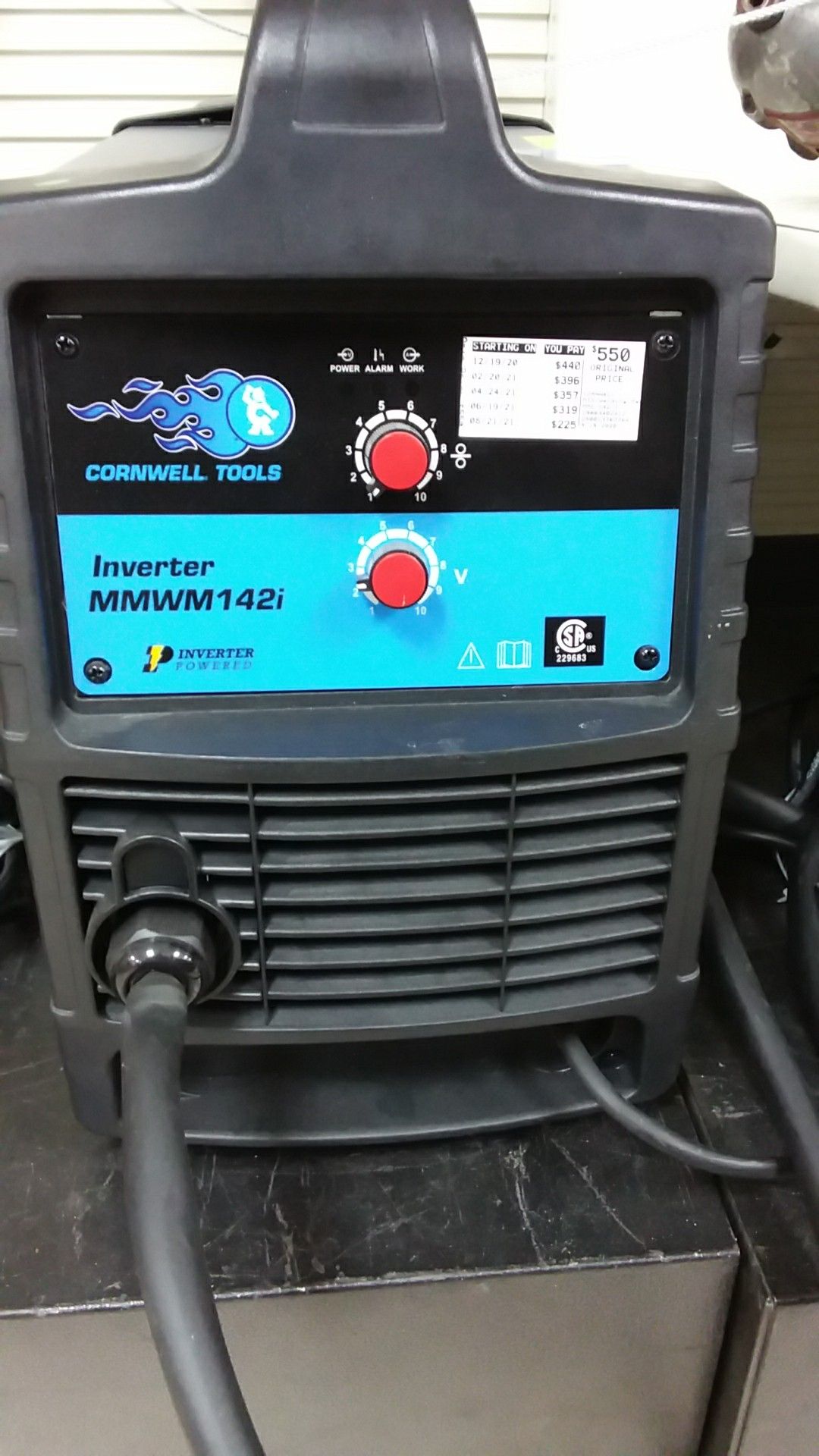 CORNWELL TOOLS MMWM 142I MIG AND FLUX WELDER for Sale in Tucson, AZ